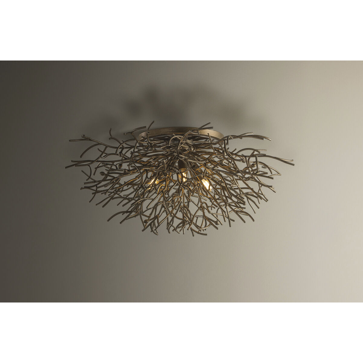 Sierra 3 Light 32 inch Vienna Bronze Flush Mount Ceiling Light